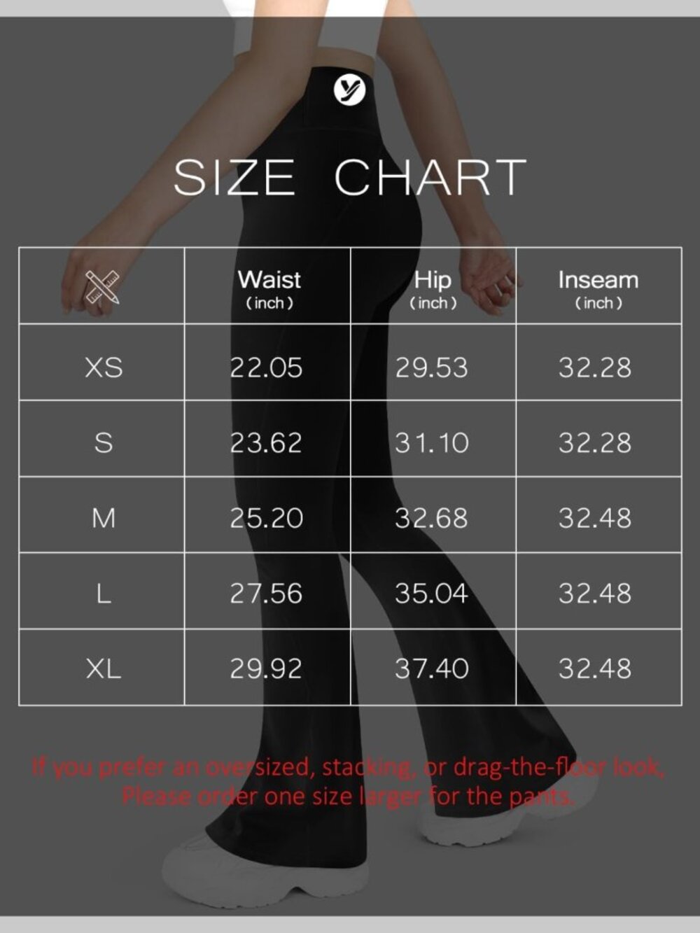 High-Waisted Flare Leggings, Tummy Control Bootcut Yoga Pants for Gym & Casual - Picture 6 of 7